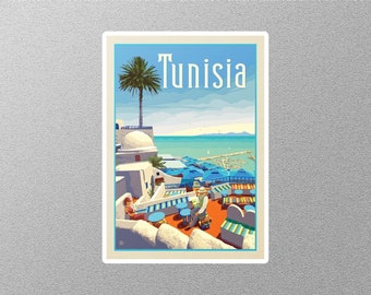 Vintage Tunisia Travel Sticker