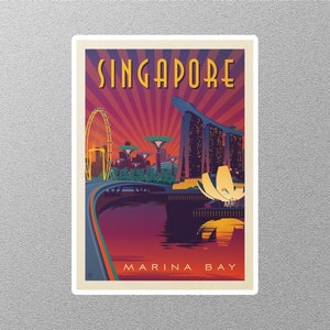 Vintage Singapore Travel Sticker