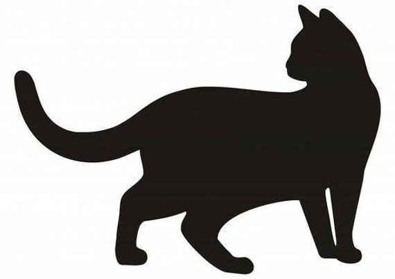 Buy Cat Vinyl Decal Sticker Black Online in India Etsy