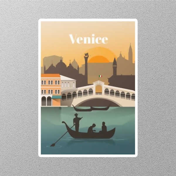 vintage Venise Italie Voyage Sticker