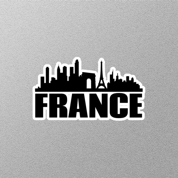 France Skyline Sticker