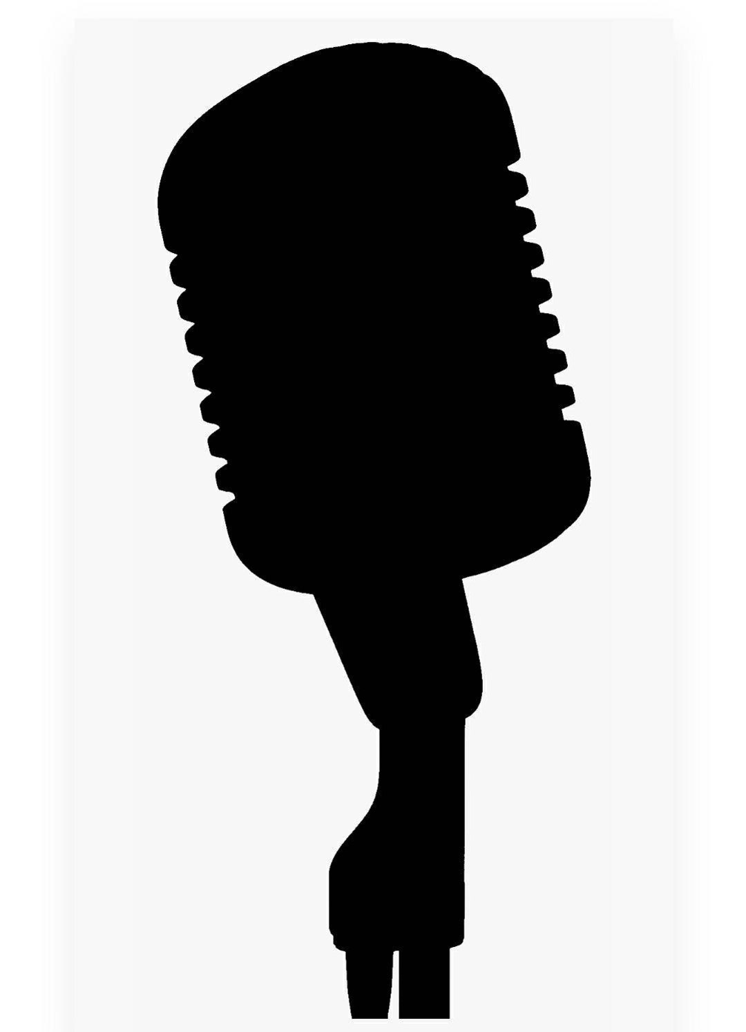 Microphone Vinyl Decal Sticker Black - Etsy