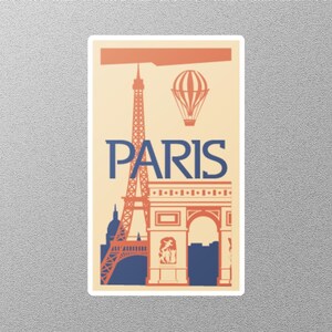Paris Luggage Sticker, Travel Sticker, Vinyl Sticker - Etsy
