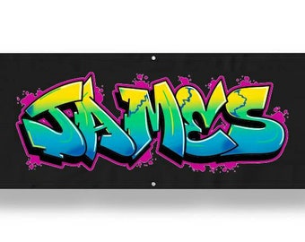 Custom Graffiti Banner, Personalized Graffiti Vinyl Banners
