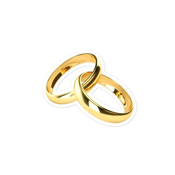 Gold Engagement Rings Sticker