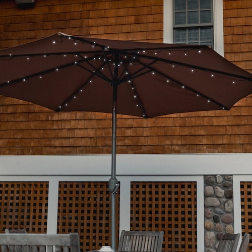 Solar LED Patio Umbrella String Light Attaches Easily and Etsy