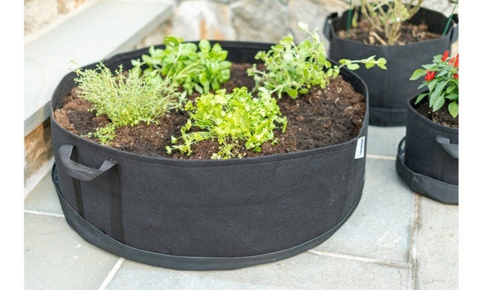 2 8 30 60 Gallon Grow Bags w/ Plant Drip Tray Heavy Duty Etsy