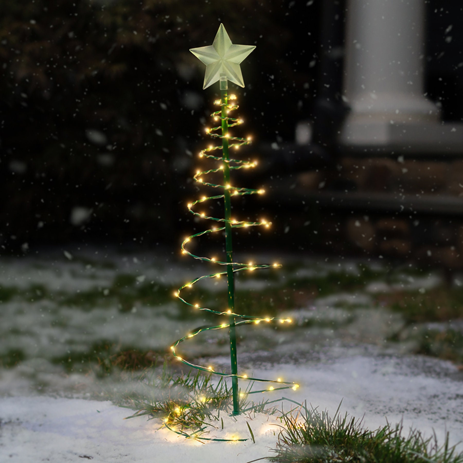 Solar Metal LED Christmas Tree Decoration String Lights - Etsy Ireland