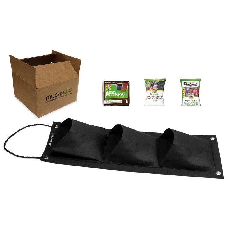 Beautiful Vertical Hanging Flower Garden Planter Grow Bag Kit Etsy