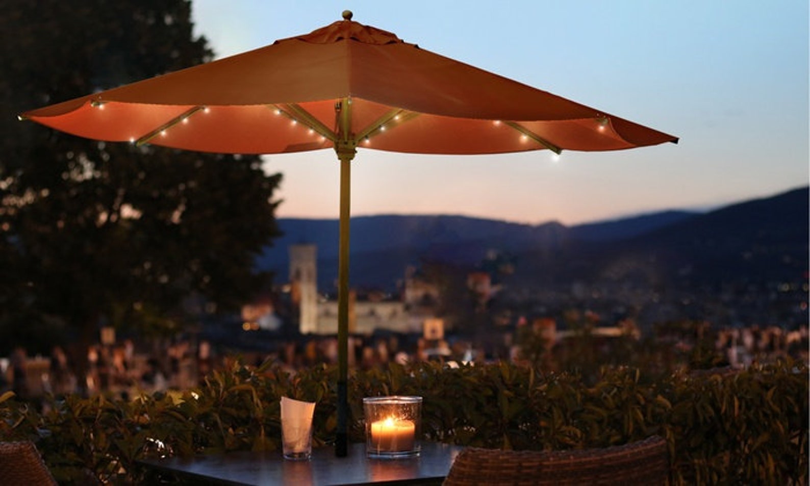 Solar LED Patio Umbrella String Light Attaches Easily and Etsy