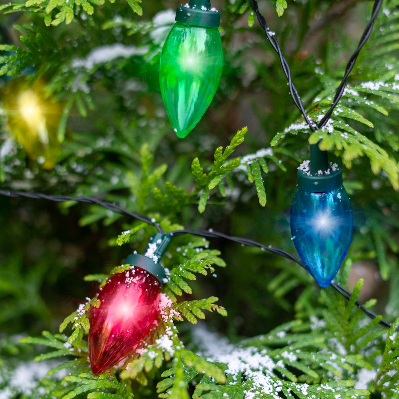 Solar LED Multicolored Christmas Holiday Bulb String Light Etsy
