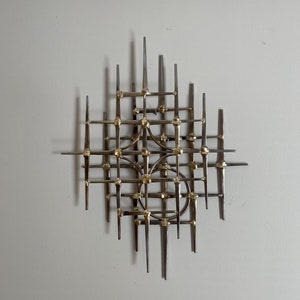 Inside Out - Brutalist Mid-Century style Metal Wall Sculpture