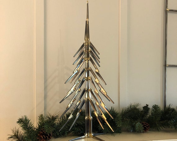 Metal Free Standing Spruce Tree - Brutalist Mid-Century style