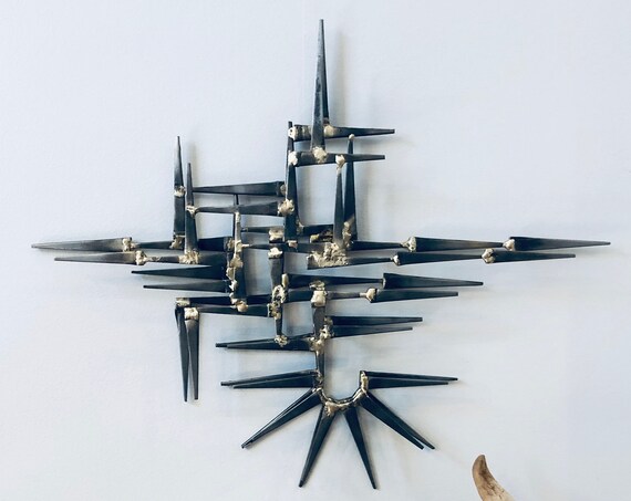 Jay Bird - A Brutalist Mid Century Modern style Metal Wall Sculpture