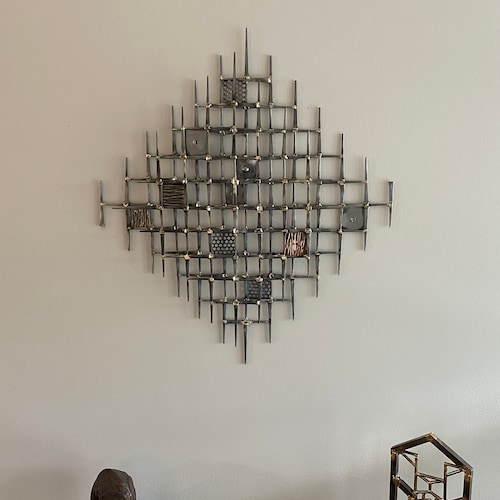 MCM Metal Wall Sculpture Etsy