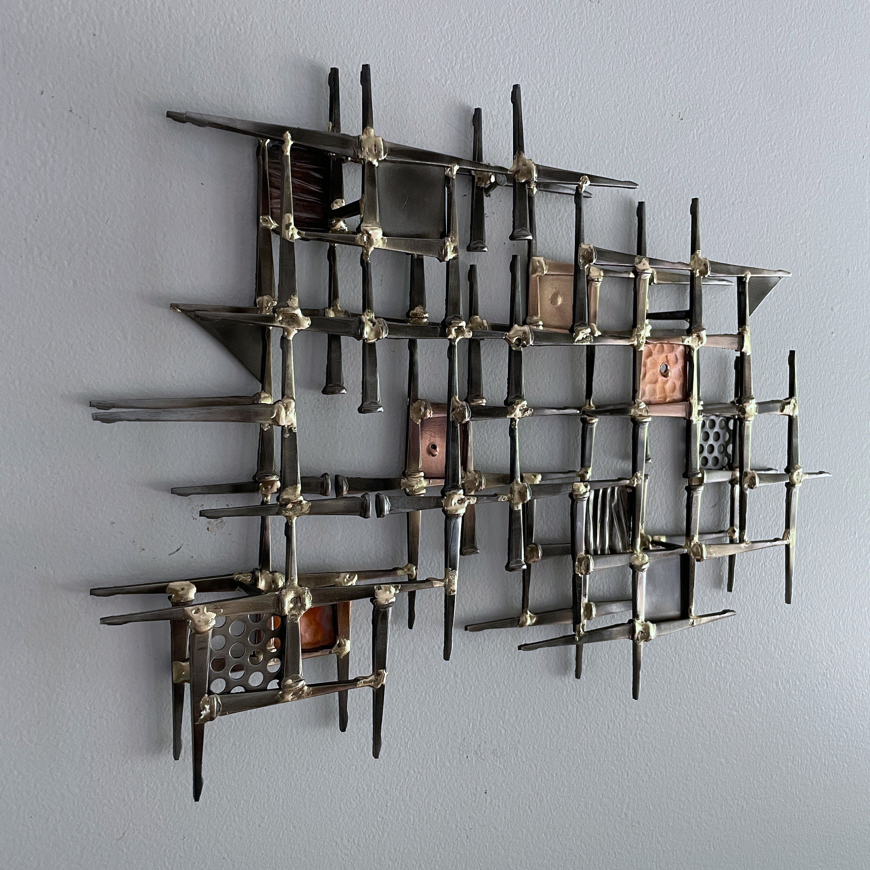 Better Together Brutalist Mid-century Style Metal Wall Sculpture -   Canada