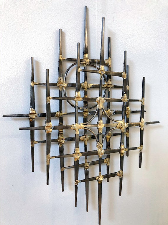 Inside Out - Brutalist Mid-Century style Metal Wall Sculpture
