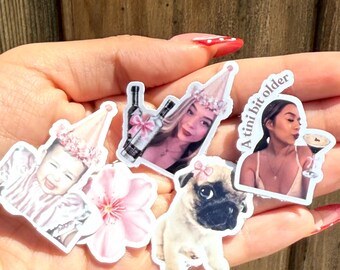 Personalized Birthday & Graduation Sticker Pack | Custom Photo Stickers | Die-Cut Sticker Bundle