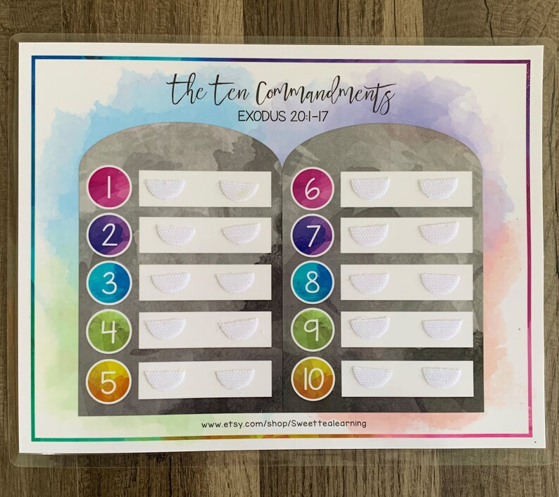 Diez Mandamientos Rompecabezas Imprimible Niños Juego De la | Etsy