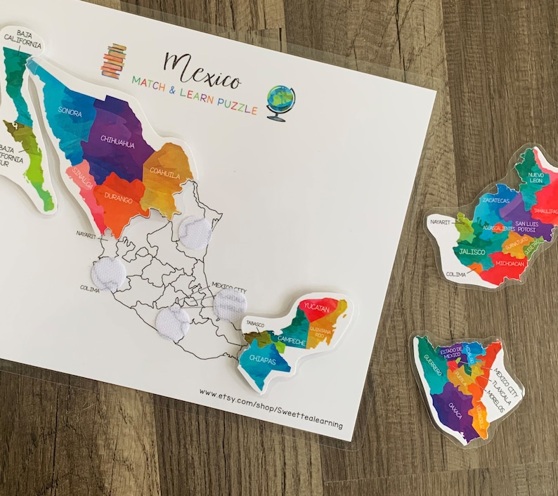 Mexico Map Puzzle | Etsy