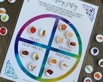 Food Group Sorting Game - Preschool Homeschool Activity - Busy Book Binder - Printable Digital File - Eating Healthy