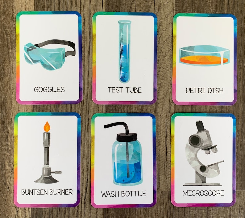 Science Lab Tools Game Printable Science Kids Lesson Busy Etsy