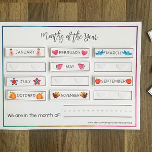 Months of the Year Puzzle - Preschool Kindergarten First Grade ...