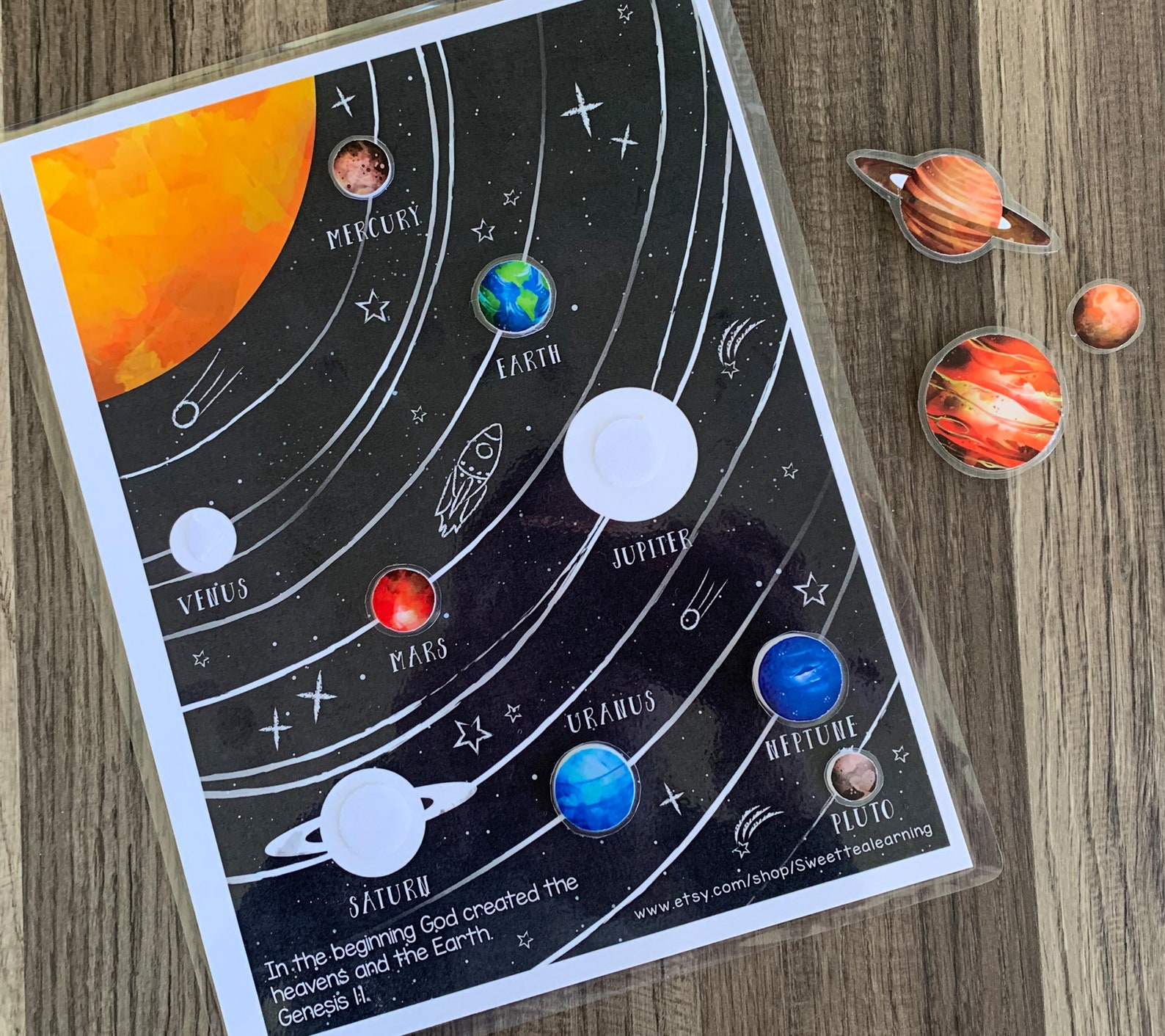 Solar System Printable Game Homeschool STEM Science Lesson Etsy