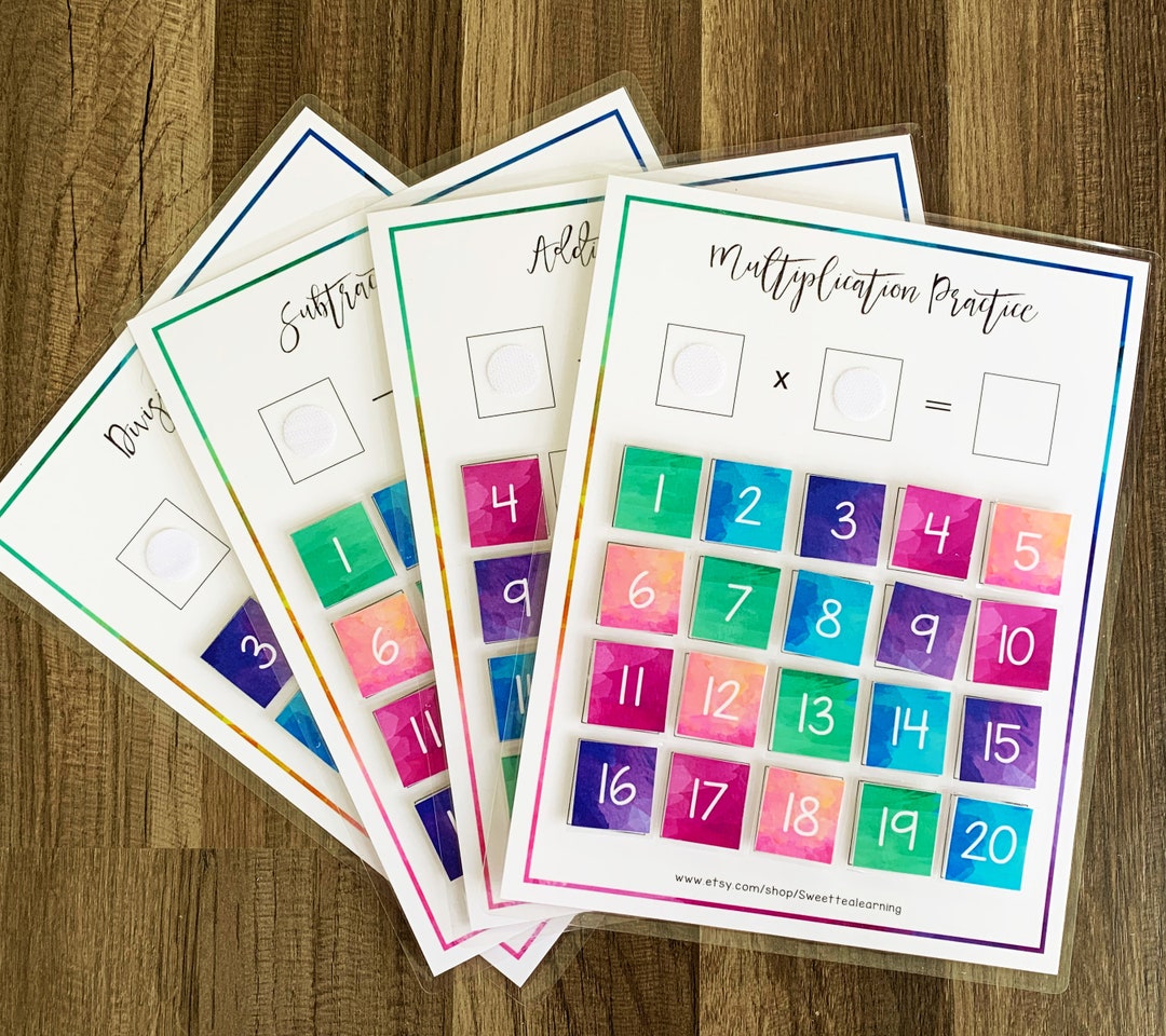 Math Practice Games Bundle - Addition - Subtraction - Multiplication ...