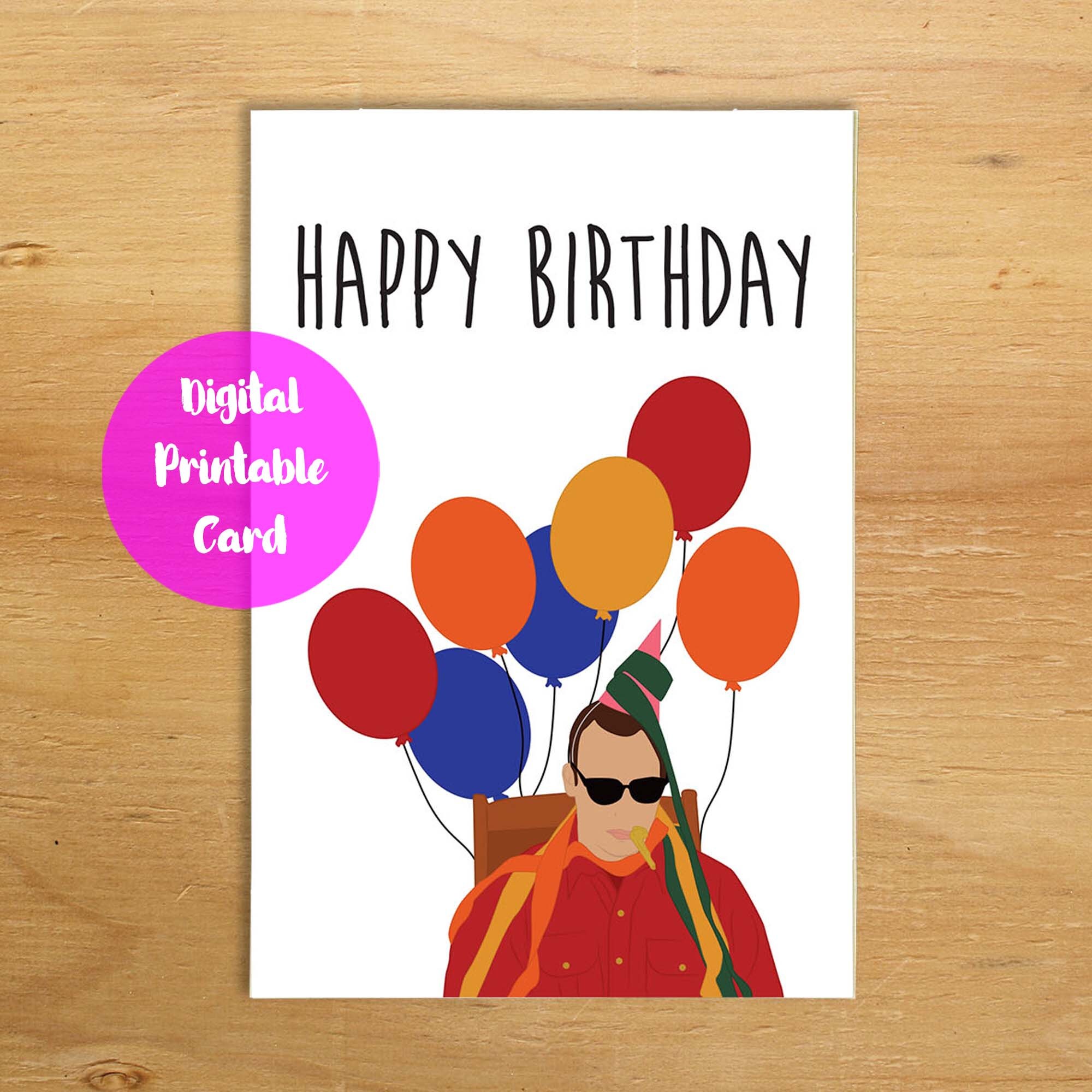 Twin Peaks Birthday Card Print at Home Birthday Card 30th - Etsy