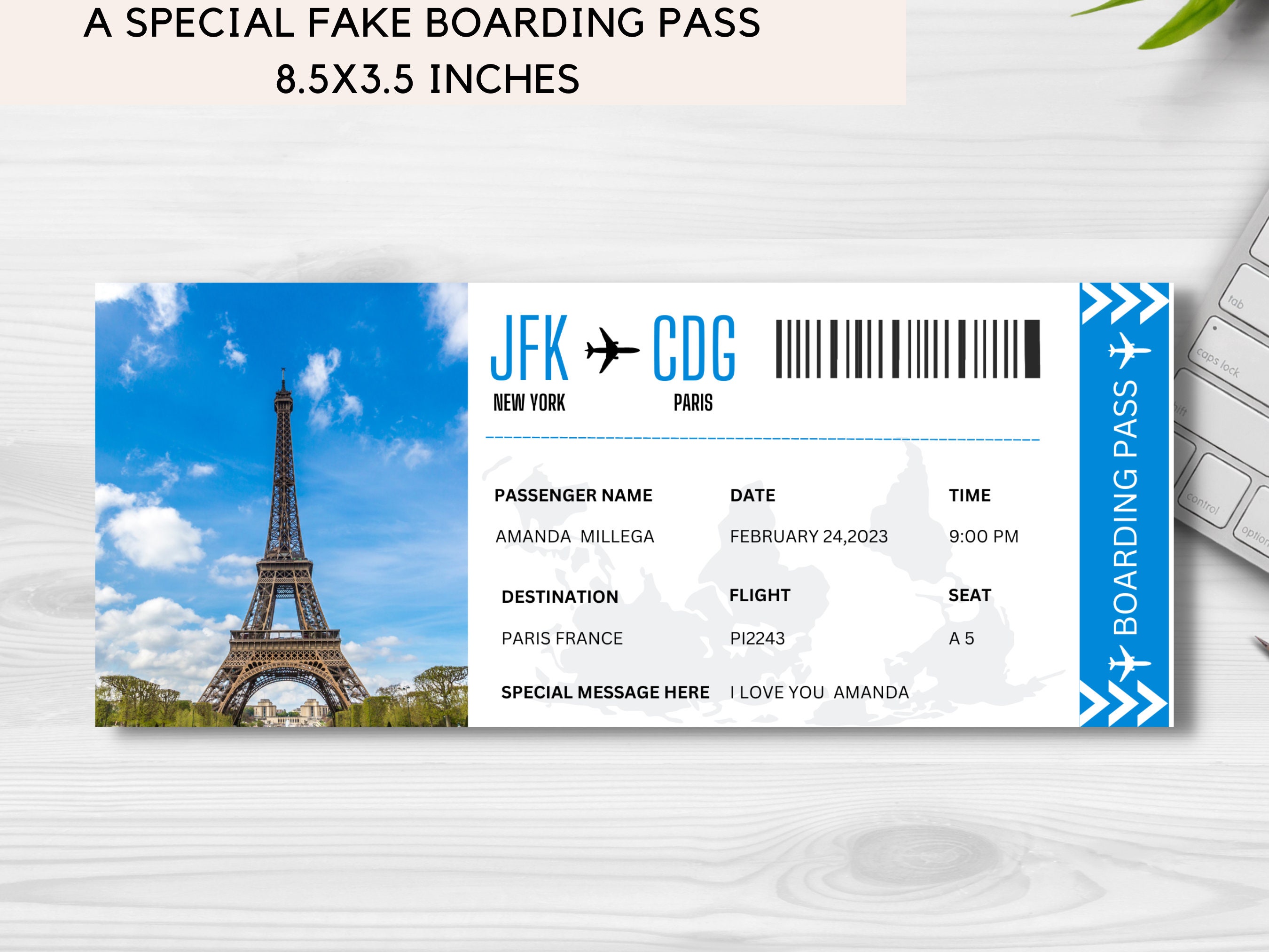 Editable Boarding Pass Template Printable Airline Ticket - Etsy