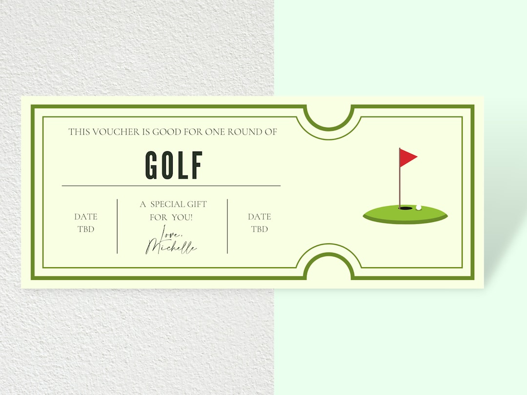 Surprise Golf Trip Ticket Gift, Surprise Trip, Gift Voucher Certificate Surprise Golf Trip Ticket Gift, Surprise Trip, Gift Voucher Certificate