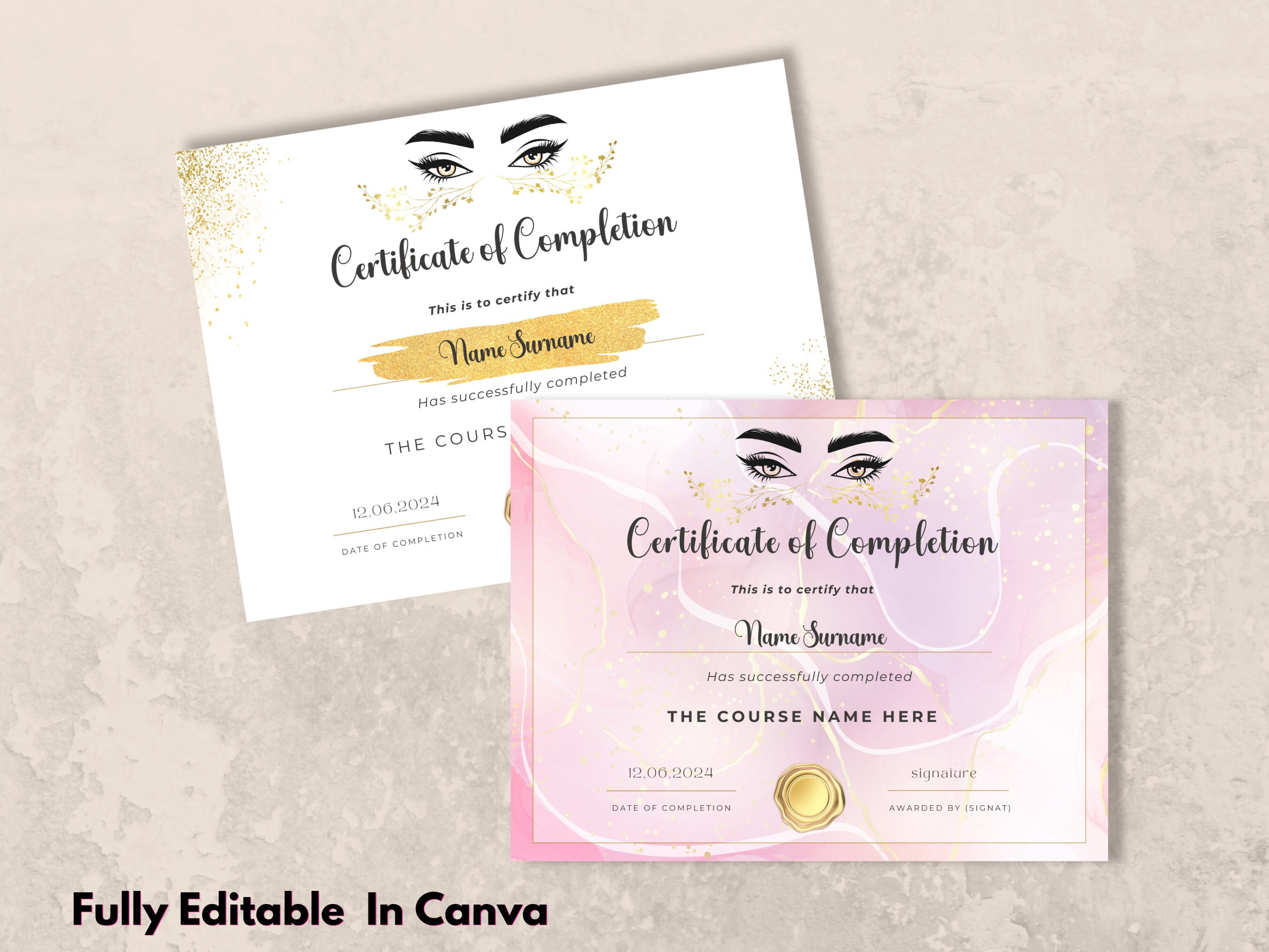 Editable Certificate of Completion, Training Certificate Template ...
