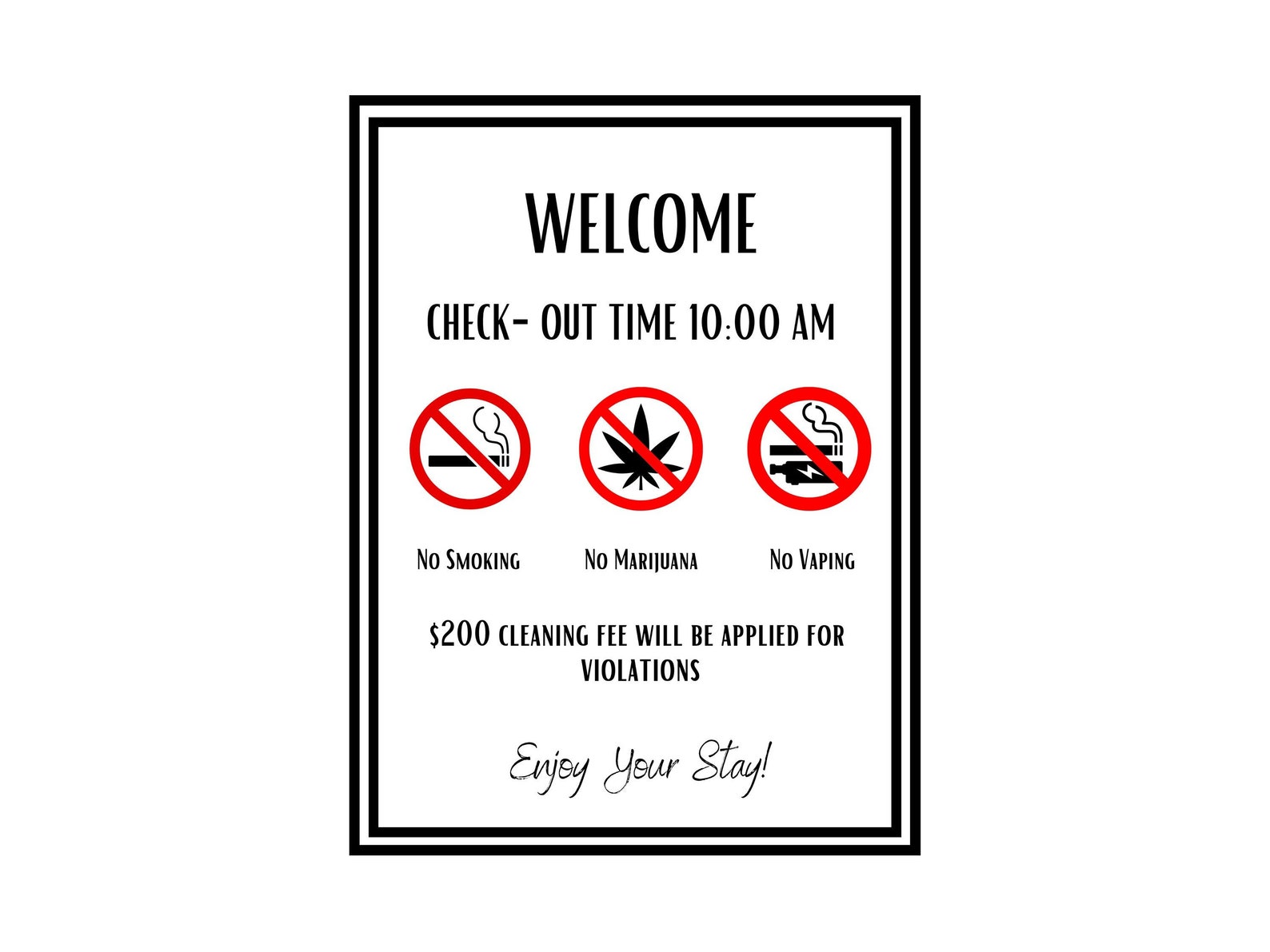 Fully Editable Airbnb Welcome Printable Sign Digital Instant | Etsy