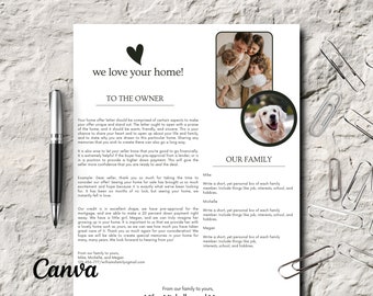 Home Offer Letter Template, Editable Letter, Printable Home Buyer Seller Offer Letter, Real Estate Canva Template 2022