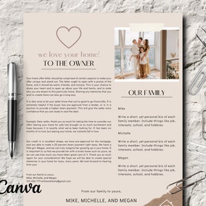 Plantilla de carta de oferta de vivienda, carta editable, carta de oferta de vendedor de comprador de vivienda imprimible, plantilla de Canva de bienes raíces 2022