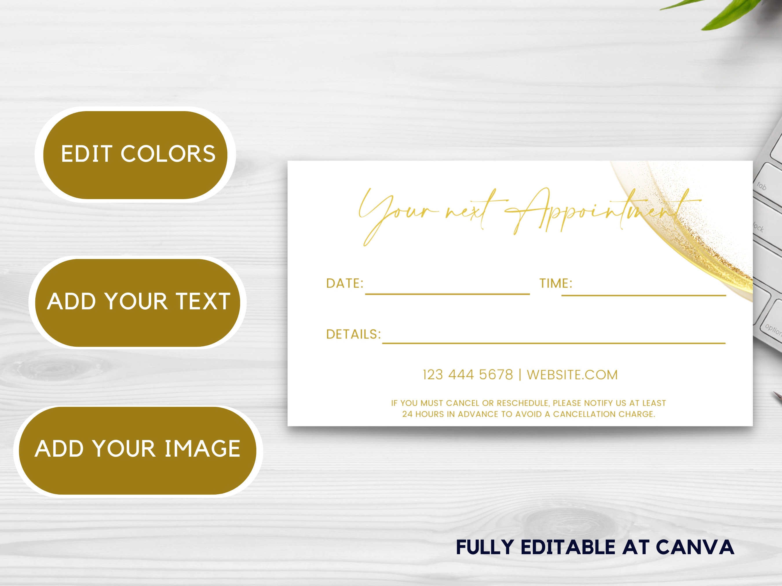 Appointment Card Template, Digital Appointment Card Design, Modern ...
