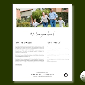 Plantilla de carta de oferta de vivienda, carta editable, carta de oferta de vendedor de comprador de vivienda imprimible, plantilla de Canva de bienes raíces 2022