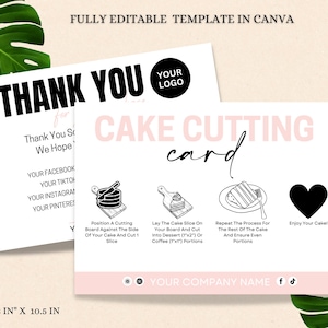 Modèle de guide de coupe de gâteau modifiable | Instructions personnalisables pour des tranches de gâteau parfaites | Idéal pour les mariages et les événements. Découpe numérique de gâteaux.