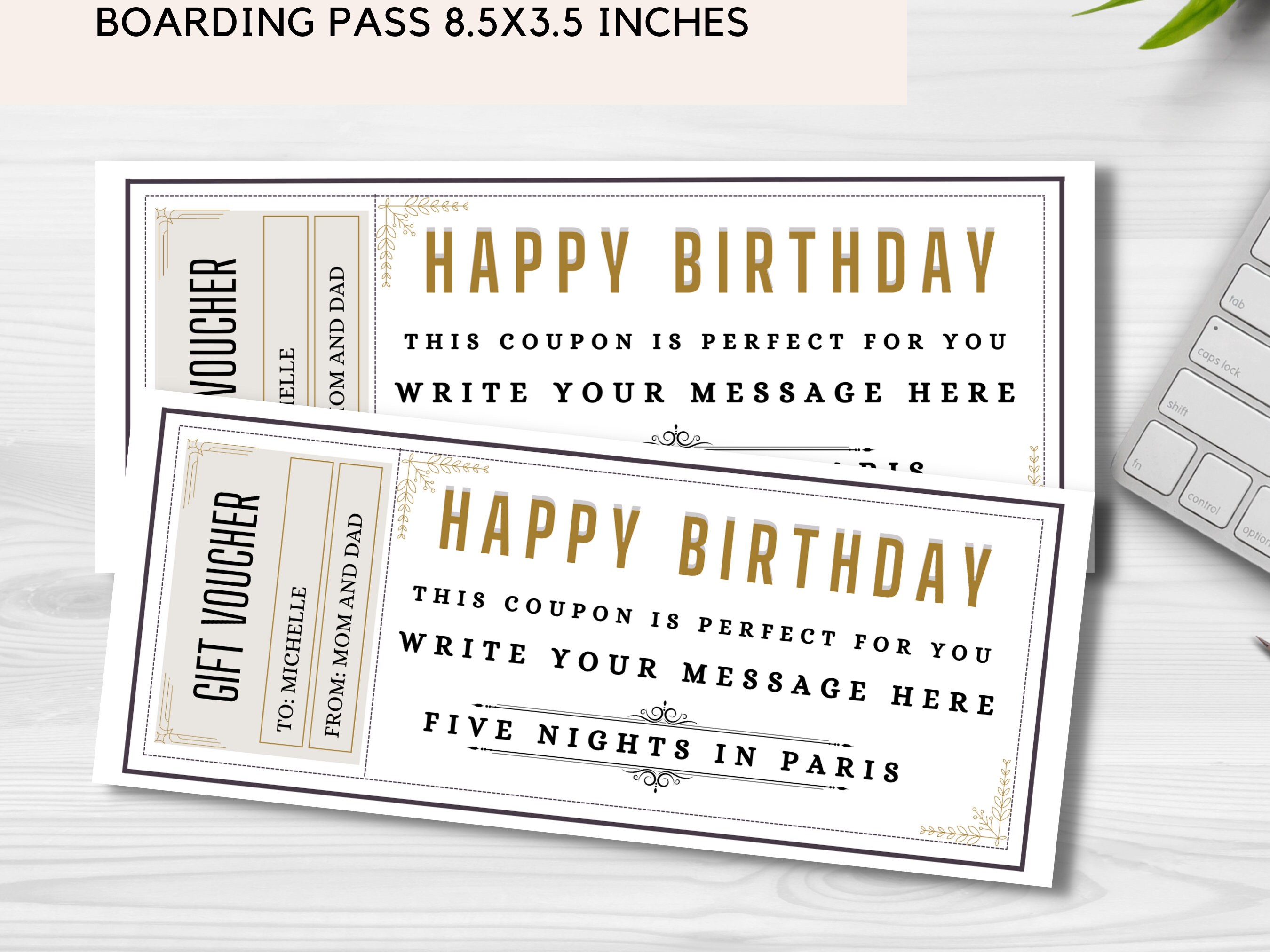 Happy Birthday Gift Certificate Template Printable Unisex - Etsy