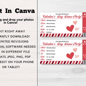 Valentine's Day Ticket, Surprise Valentine's Day Party,event Tickets ...