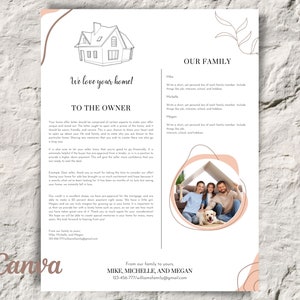 Plantilla de carta de oferta de vivienda, carta editable, carta de oferta de vendedor de comprador de vivienda imprimible, plantilla de Canva de bienes raíces 2022