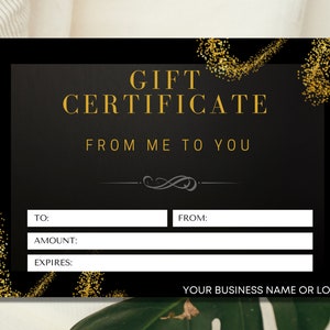 Plantilla de certificado de regalo - Descarga digital instantánea - Tarjeta de regalo moderna imprimible 2022, editable en canva - logo 2021 pedicura