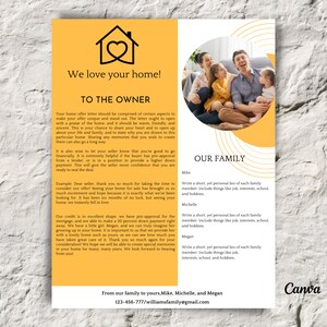 Plantilla de carta de oferta de vivienda, carta editable, carta de oferta de vendedor de comprador de vivienda imprimible, plantilla Canva 2022, bienes raíces