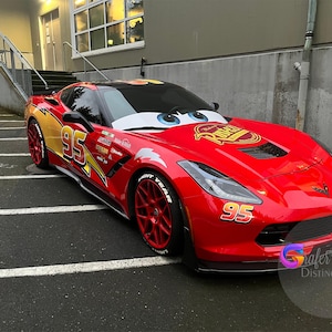 Lightning McQueen Racing Car Vinyl Decal: Eyes Only