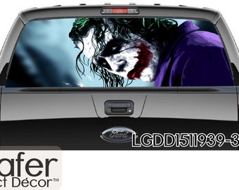 The Joker Truck Rear Window Decal: Perforated Vinyl Graphic