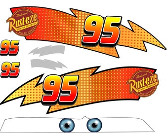 Wrap Vinyl Graphics Lightning Mcqueen Decals Jackson Storm - Etsy