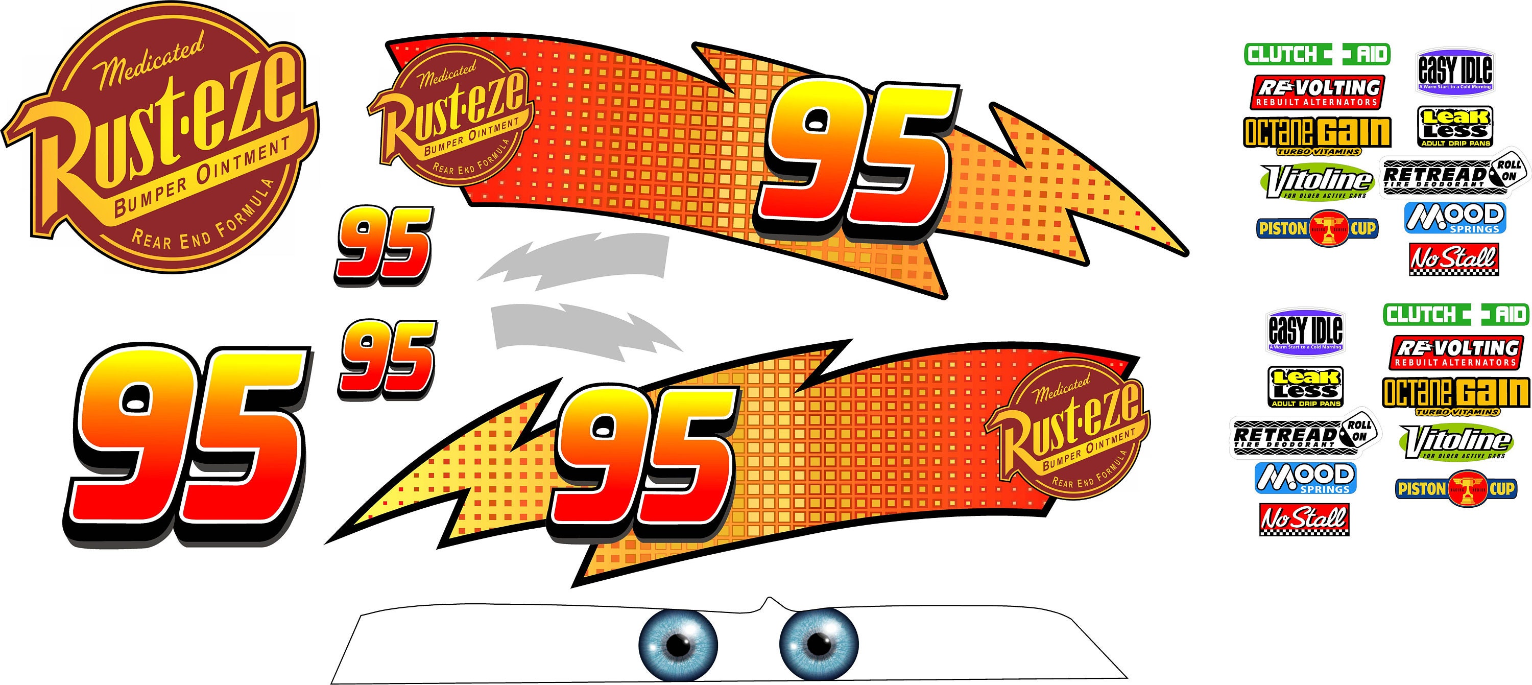 Lightning Mcqueen Printable Decals Lightning Mcqueen Printable Decals