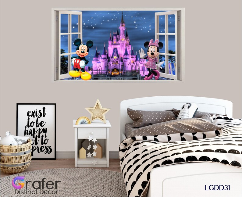 Cinderella Castle decal 3D Wall Stickers3D Window Effect Etsy