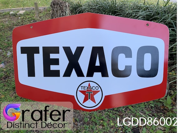 Texaco Sign | Reproduction Vintage Aluminum Gas Station Decor - Etsy